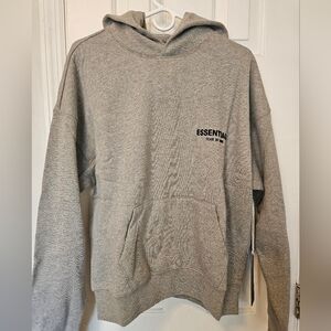 Essentials Men’s Grey Hoodie - Fear of God Sweatshirt Dark Oatmeal